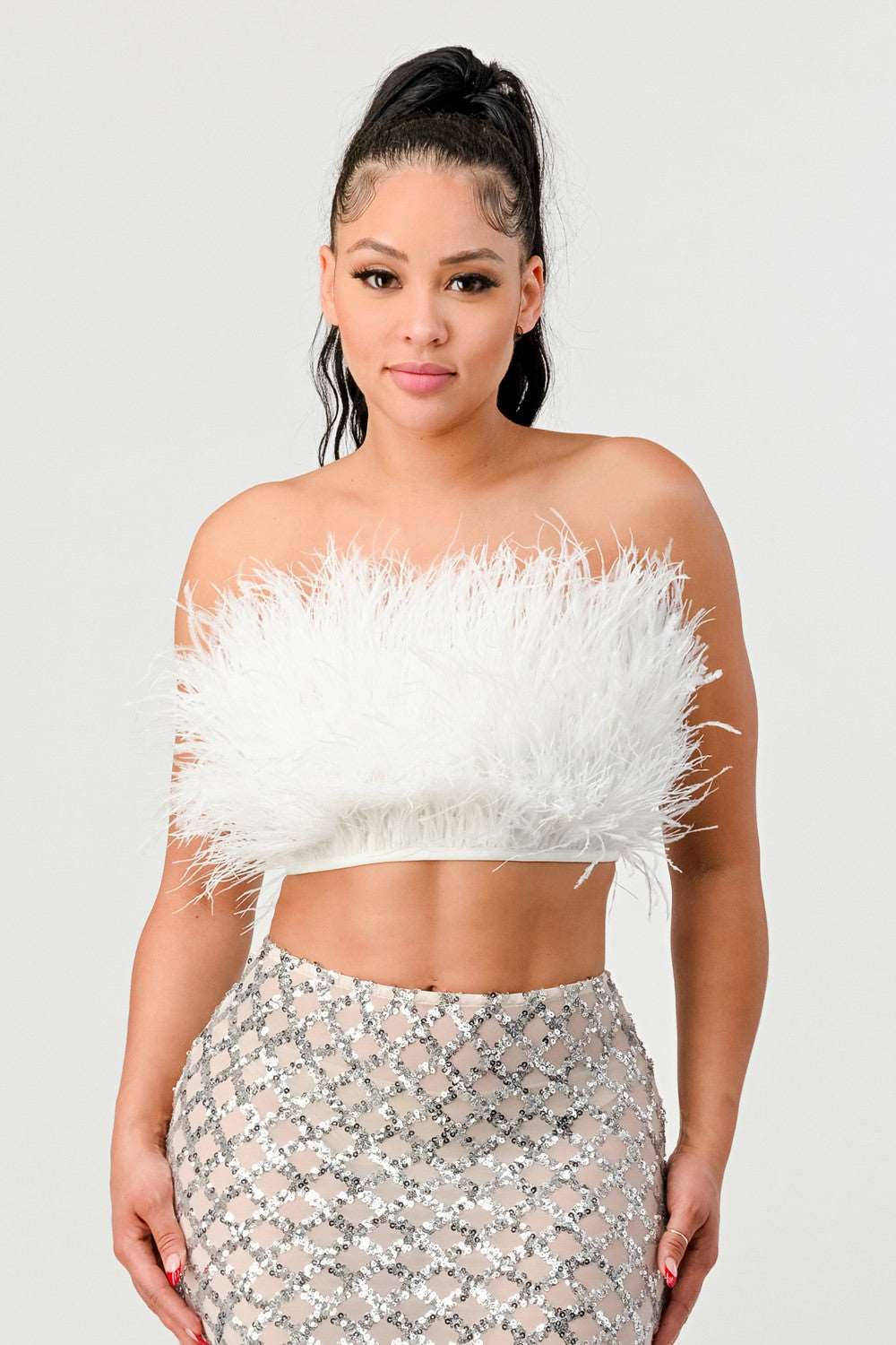 Don't Mess With My Fur Crop Tube Top - ATHINA